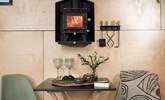 How sweet is the wood-burner? Perfect for keeping you cosy during the cooler months.  - Thumbnail Image