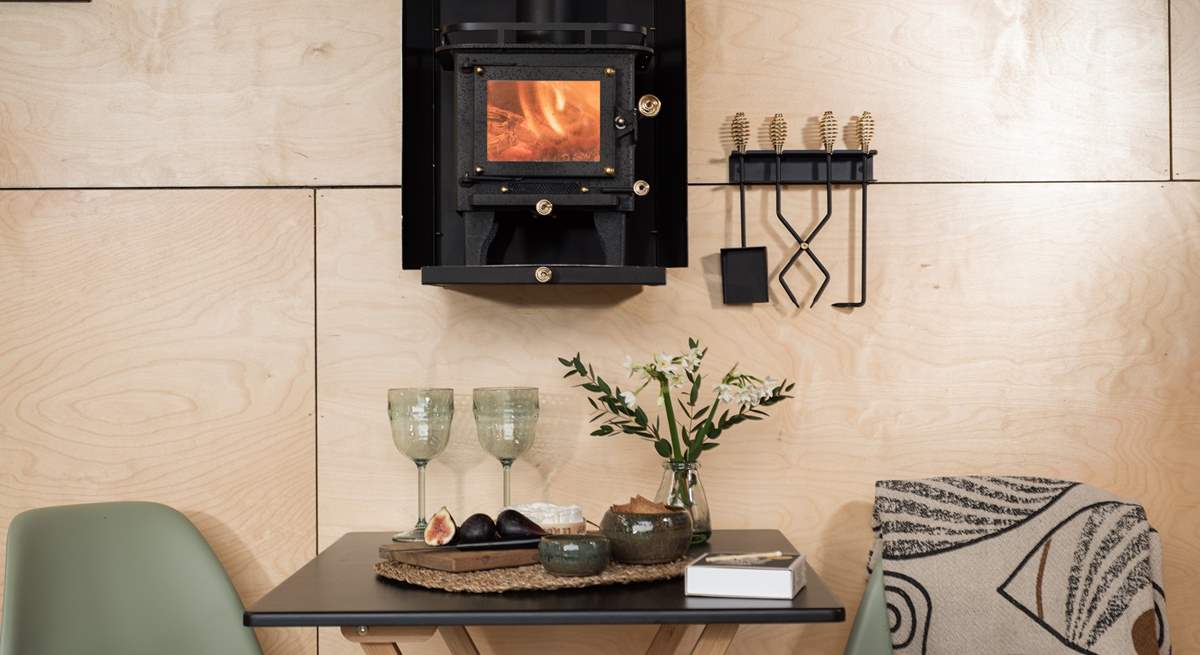 How sweet is the wood-burner? Perfect for keeping you cosy during the cooler months. 