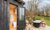 Your off-grid shower-room is situated in the neighbouring cabin and has an eco-friendly compost toilet as well as a shower and sink.  - Thumbnail Image