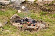 It wouldn't be a glamping trip without toasting marshmallows over the fire-pit.