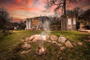 Magical moments around the rustic fire-pit await.