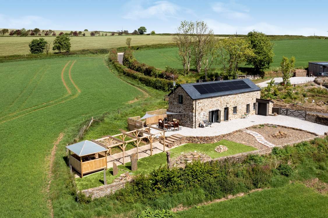 There is plenty of outside space to enjoy at Old Treboul Barn.