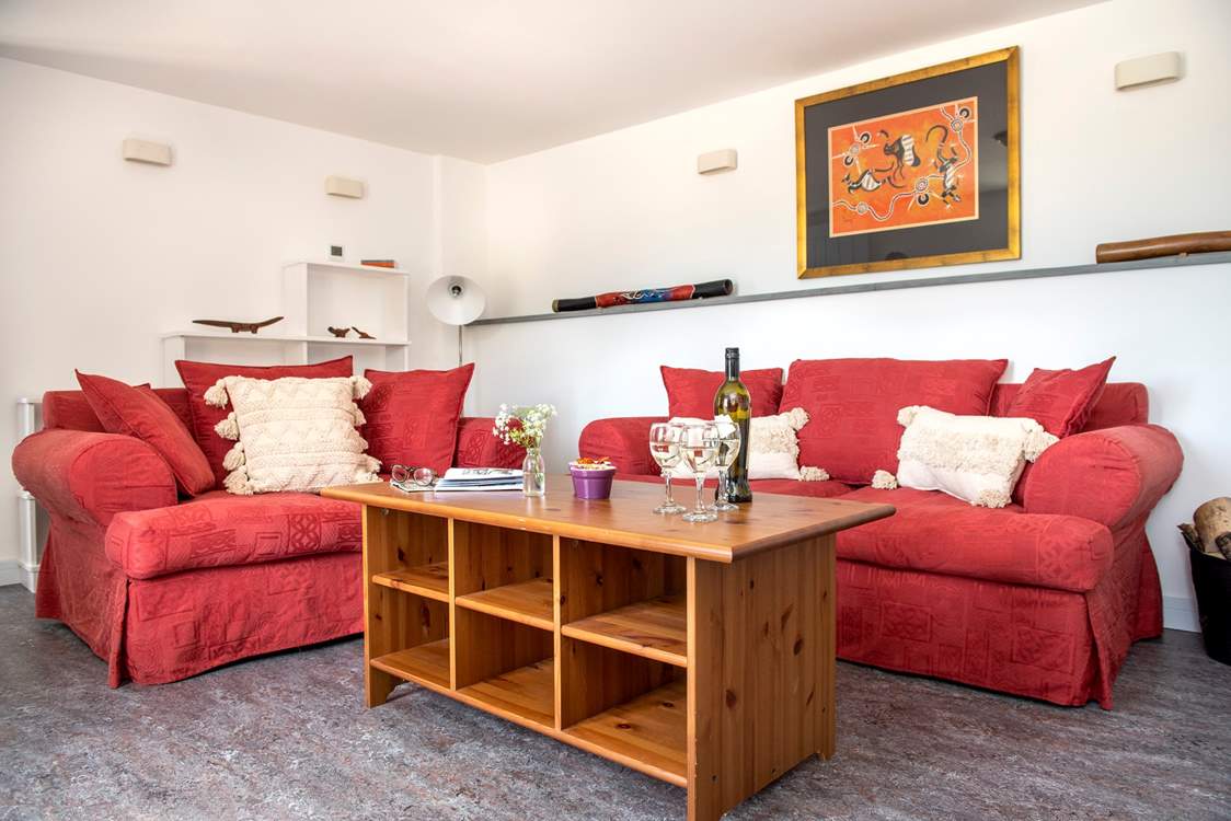 The sofas are incredibly comfy, the perfect spot to relax after a day of exploring.