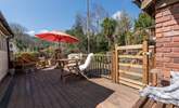 The deck is a gorgeous place to relax. - Thumbnail Image