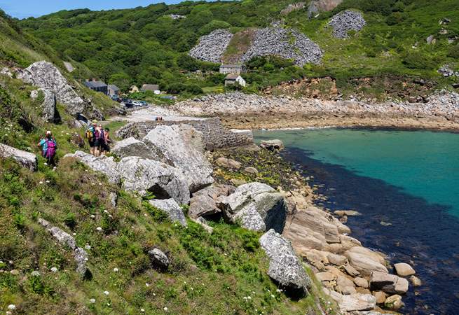 Lamorna Cove is a beautiful secluded pebble beach accessible by car or via the South West Coast Path.