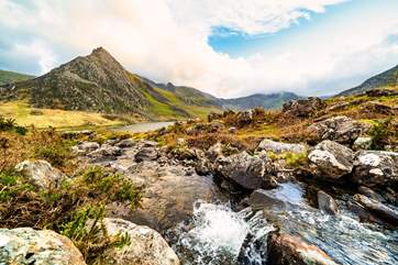 Explore the majestic Tryfan in the Ogwen Valley.