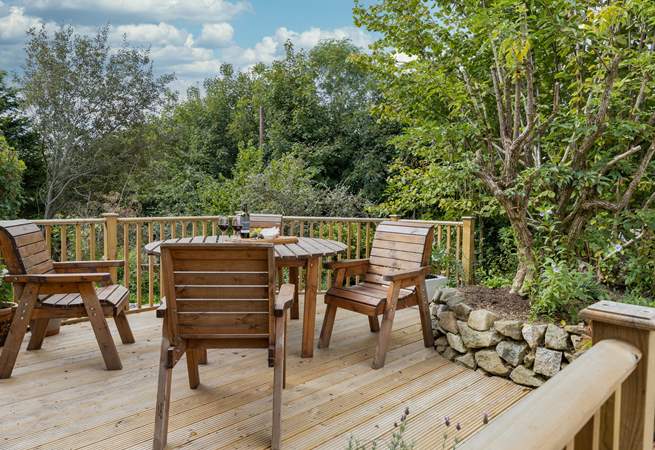 Welcome to Little Oaks at the end of the day enjoy the private decking area the perfect tranquil spot to soak up the sunshine.
