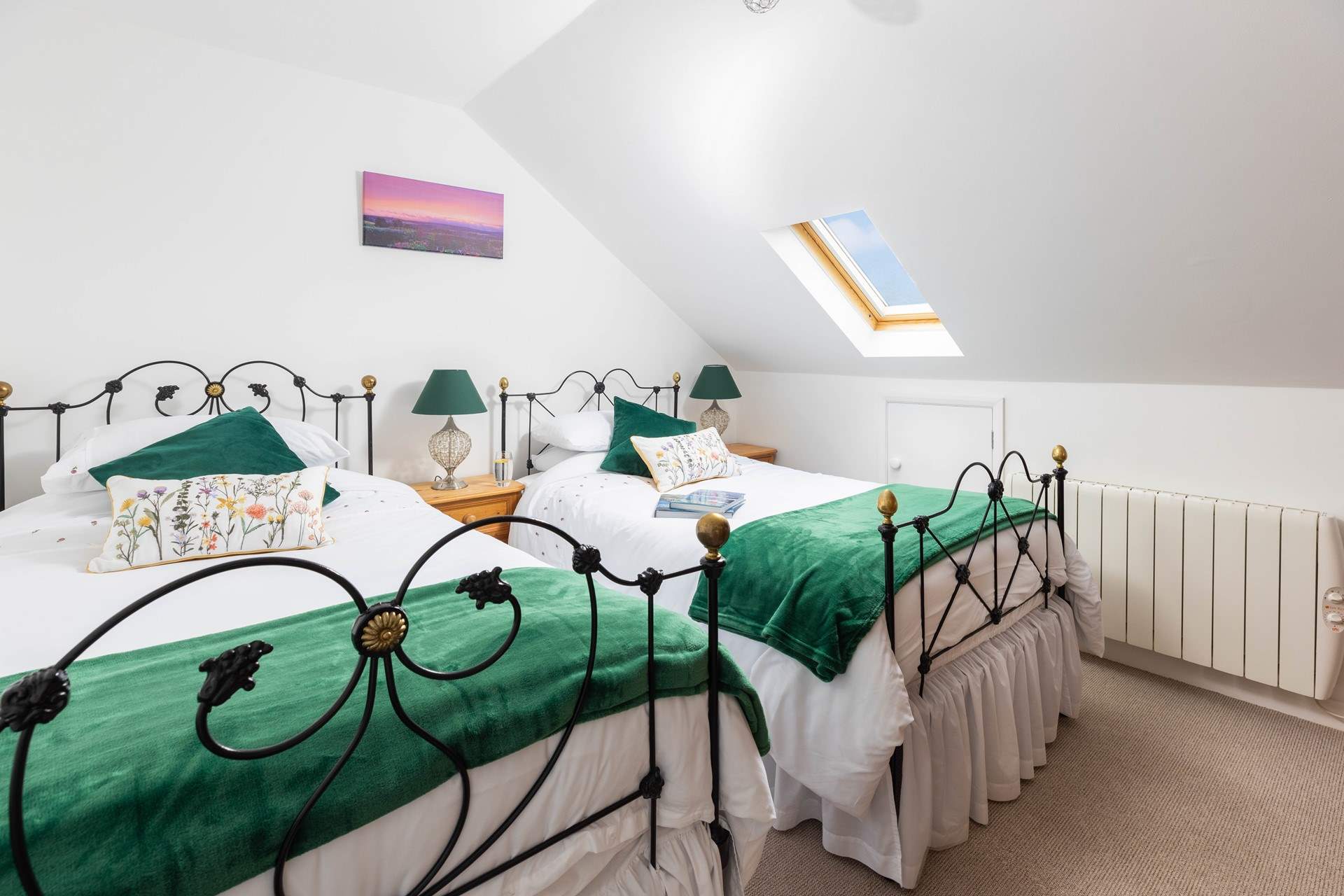 Bedroom two is a cute twin room.