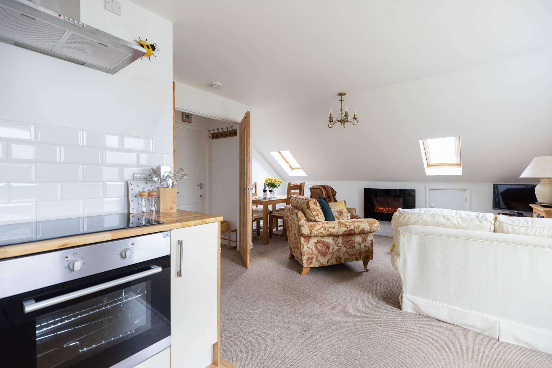 The open plan living area.