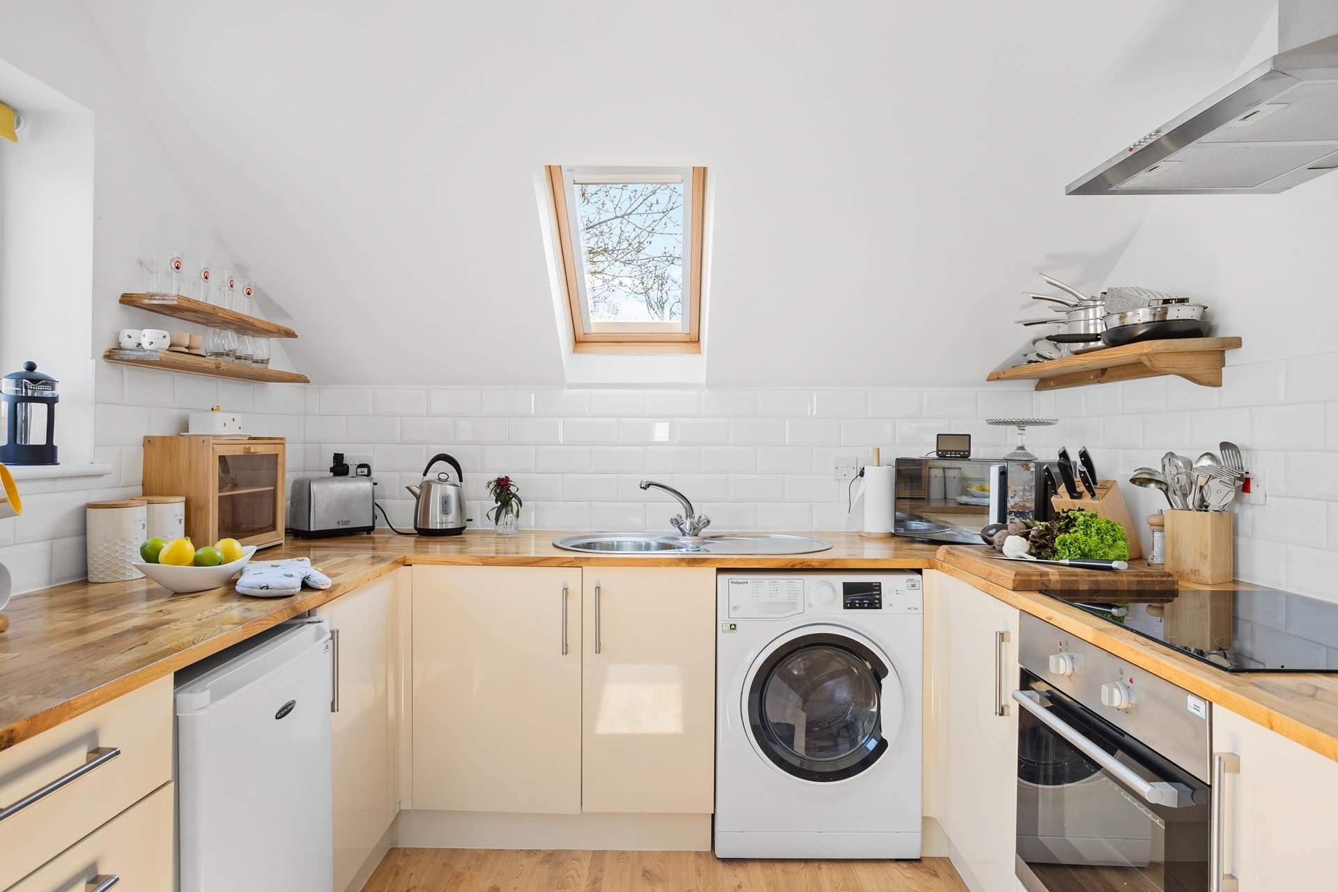 Rustle up a holiday feast in the well-equipped kitchen.