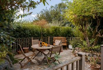 The secluded and private decking area.
