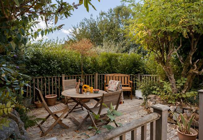 The secluded and private decking area.