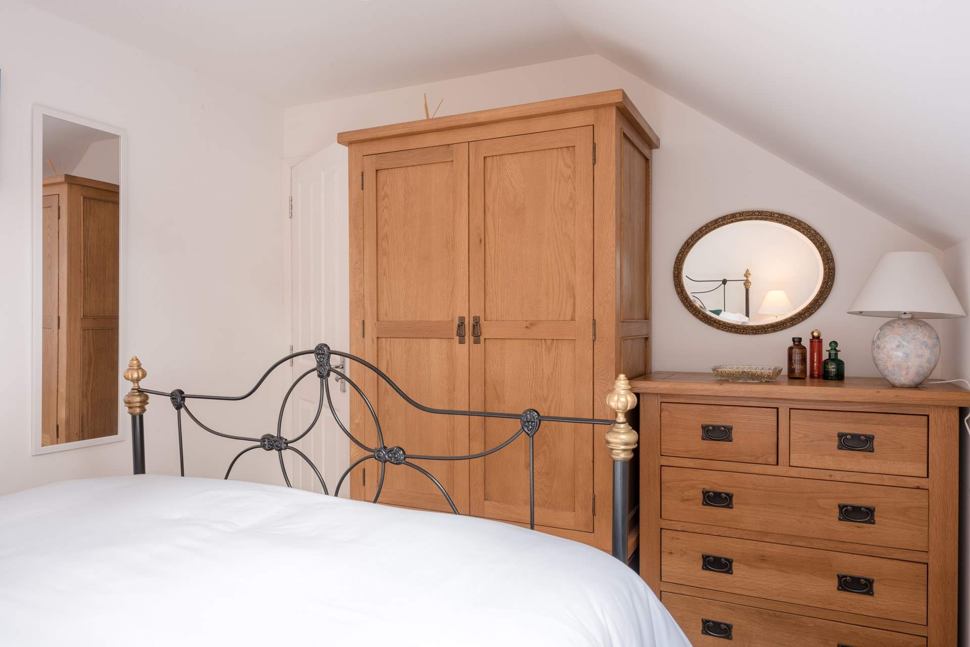 There is plenty of storage and the perfect spot to take time getting ready in the morning.