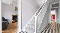 Leading up to the bedrooms.
