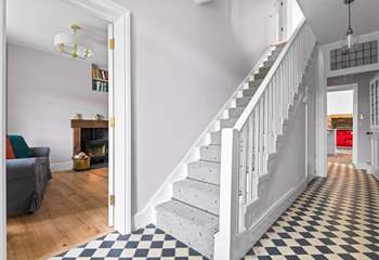 Leading up to the bedrooms.