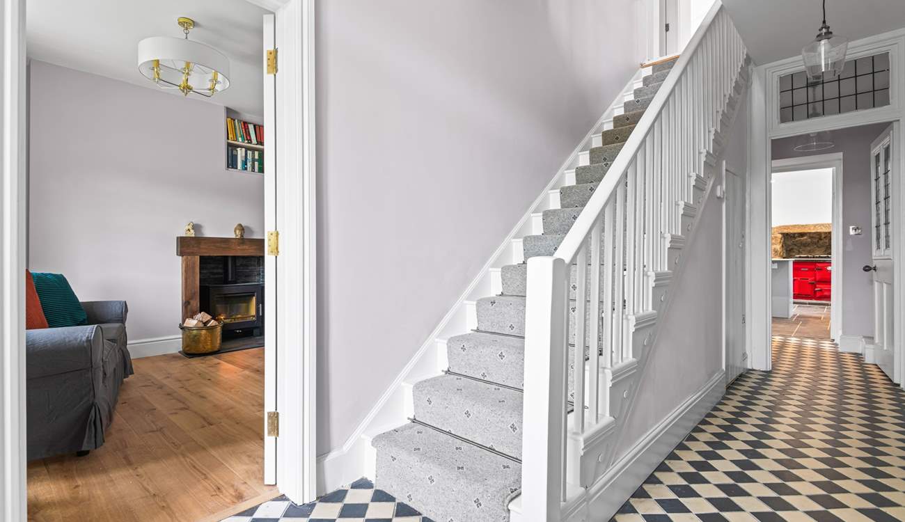 Leading up to the bedrooms.