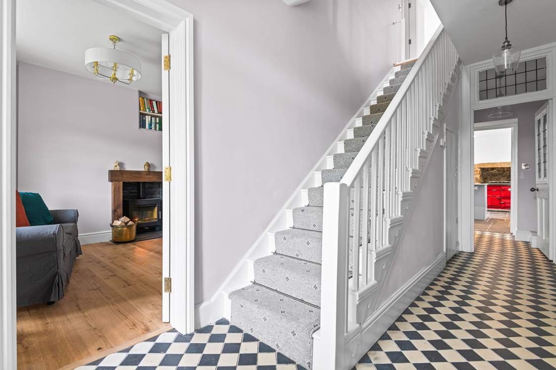 Leading up to the bedrooms.