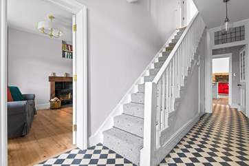Leading up to the bedrooms.