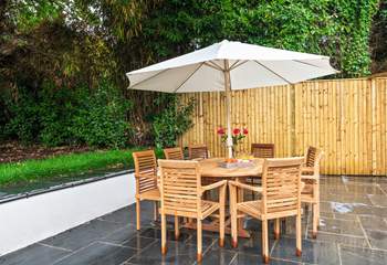 Breakfast on the terrace.