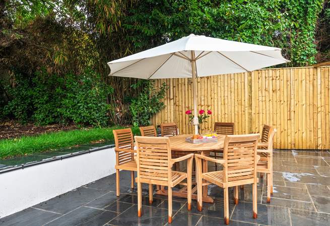 Breakfast on the terrace.