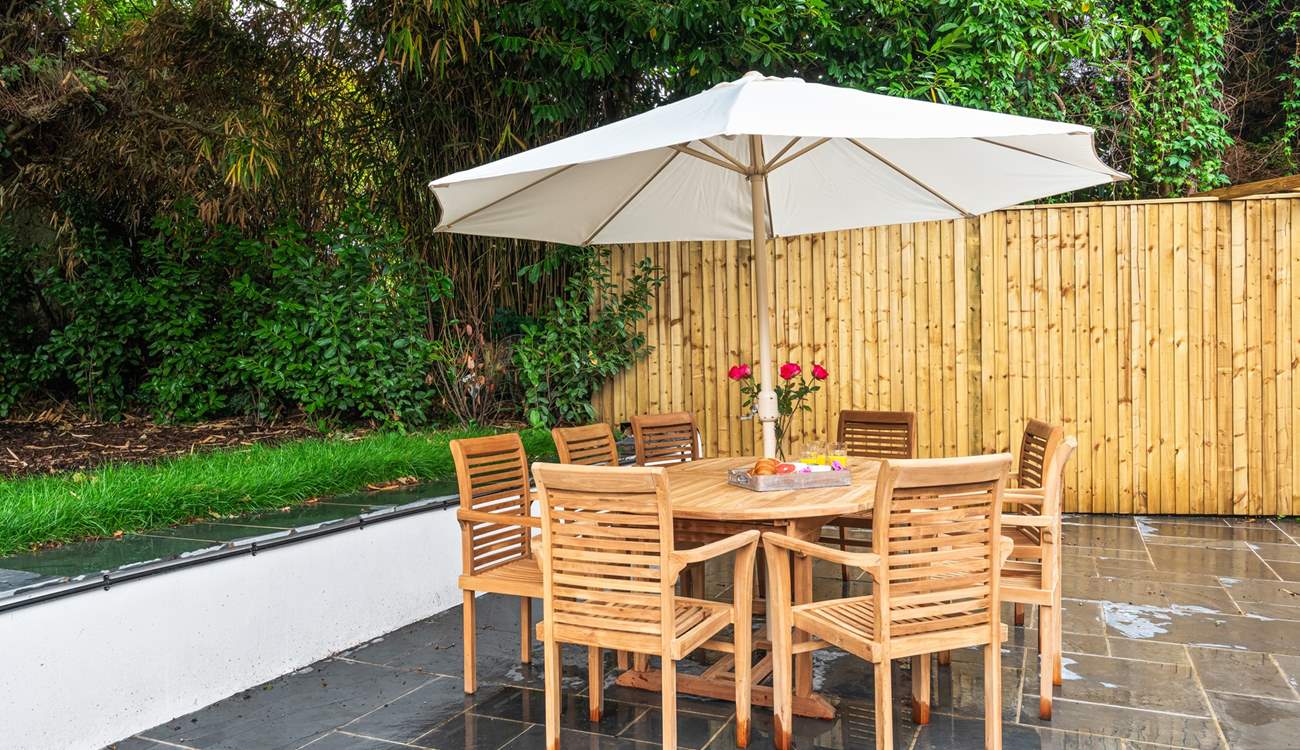 Breakfast on the terrace.