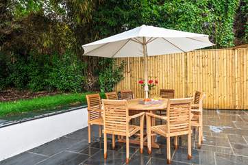 Breakfast on the terrace.