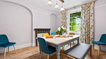 The dining-room is a lovely, light space.