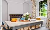 Gather together for cheese and wine in the dining-room. - Thumbnail Image