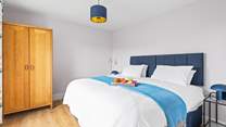 Bedroom 2 has a sumptuous 'zip and link' bed, which can either be made up as a twin or a super-king double.