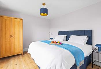 Bedroom 2 has a sumptuous 'zip and link' bed, which can either be made up as a twin or a super-king double.