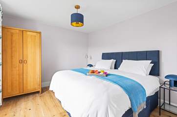 Bedroom 2 has a sumptuous 'zip and link' bed, which can either be made up as a twin or a super-king double.