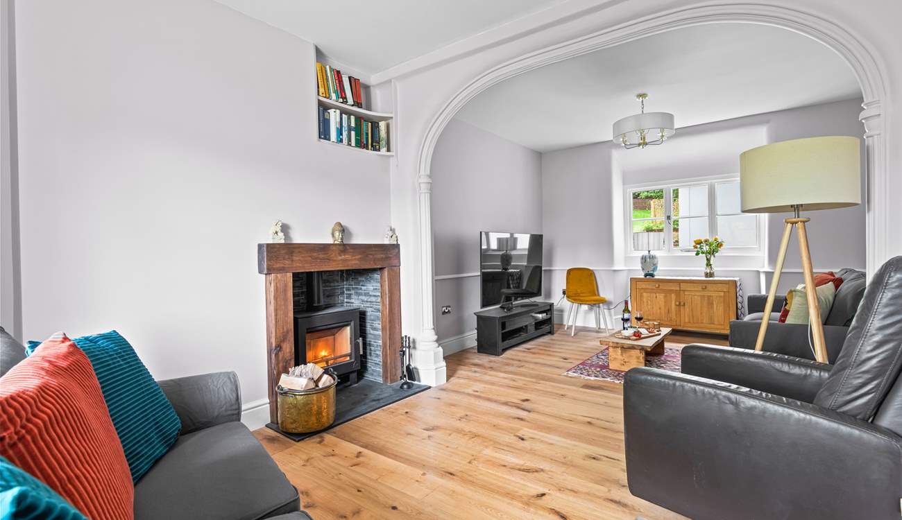 The beautiful sitting-room is a lovely spot to relax.