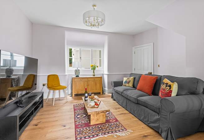 Sink into the comfortable sofas.