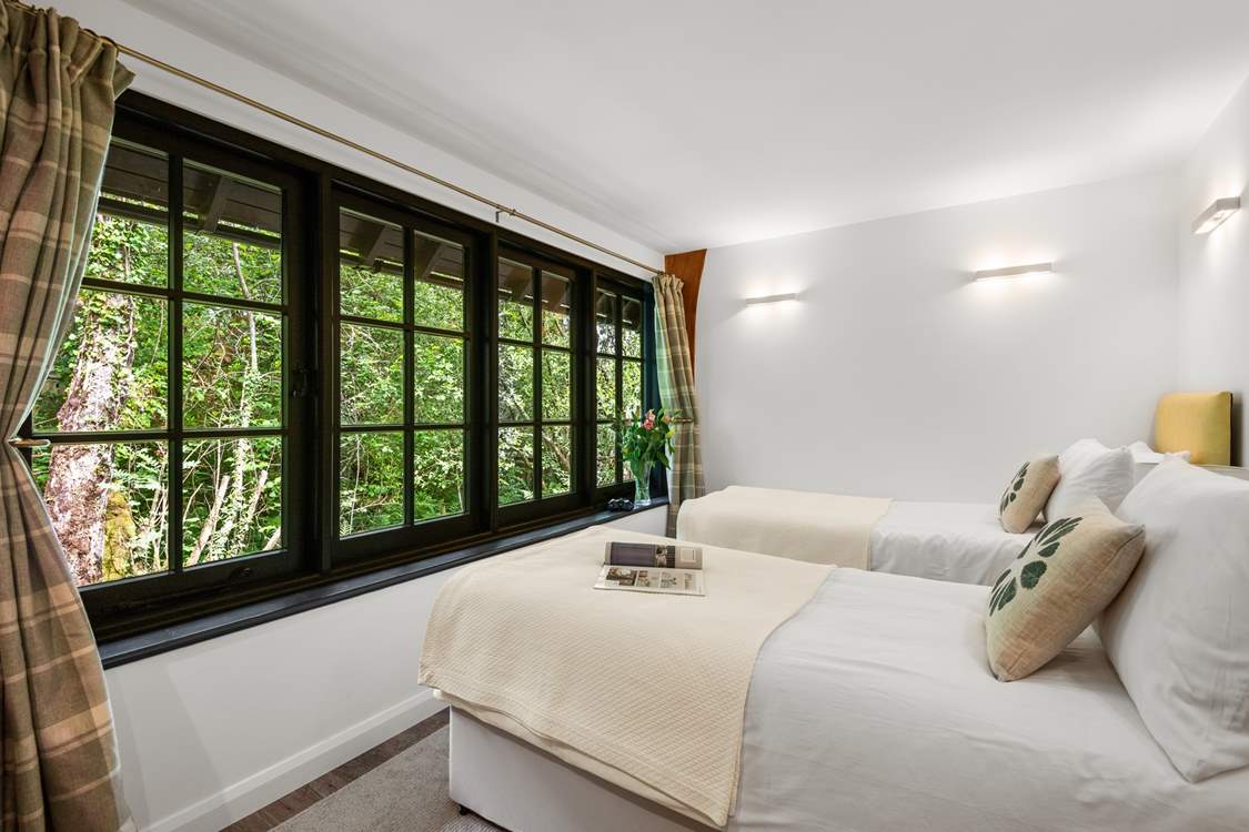 Bedroom one has a delightful outlook.