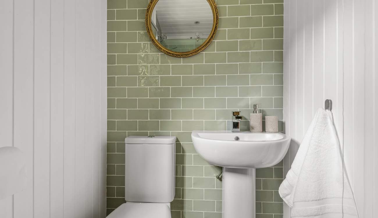 The shepherd's hut has a lovely en suite.