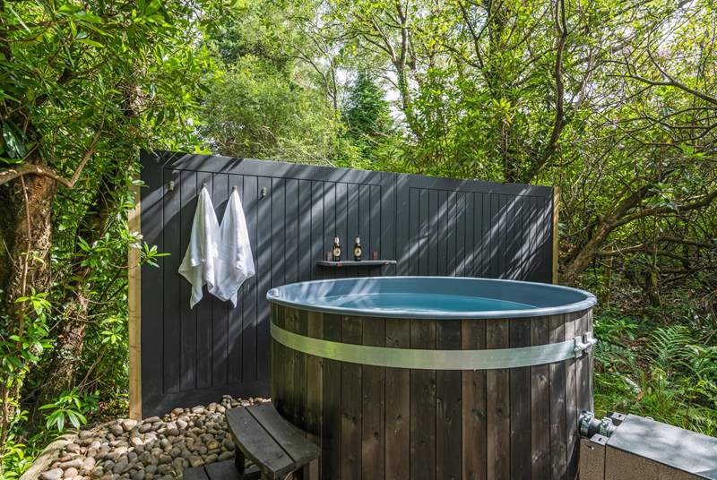 The dreamy hot tub is all yours.