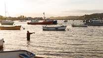 Teignmouth sits over the river from Shaldon.