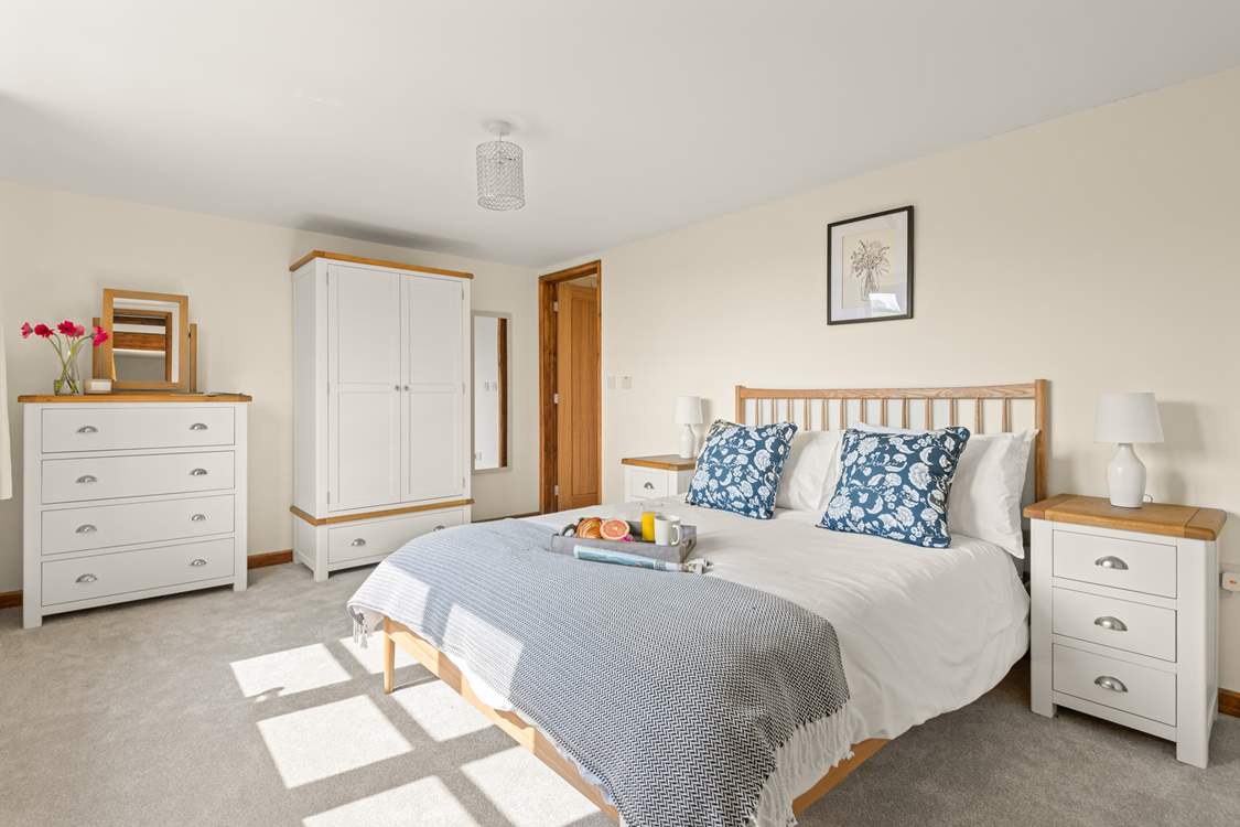 Bedroom 1 is a pretty double bedroom on the ground floor.