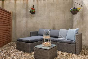 Lower Barn has a cute private seating-area too.