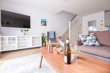 Relax in the light and airy open plan living space.