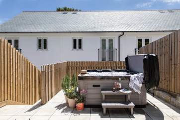 The perfect way to relax on holiday, in your very own hot tub.