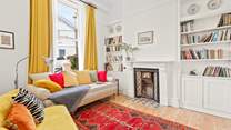 The charming snug, also acts as a mobility friendly bedroom, offering a day bed with access to the ground floor wet-room.
