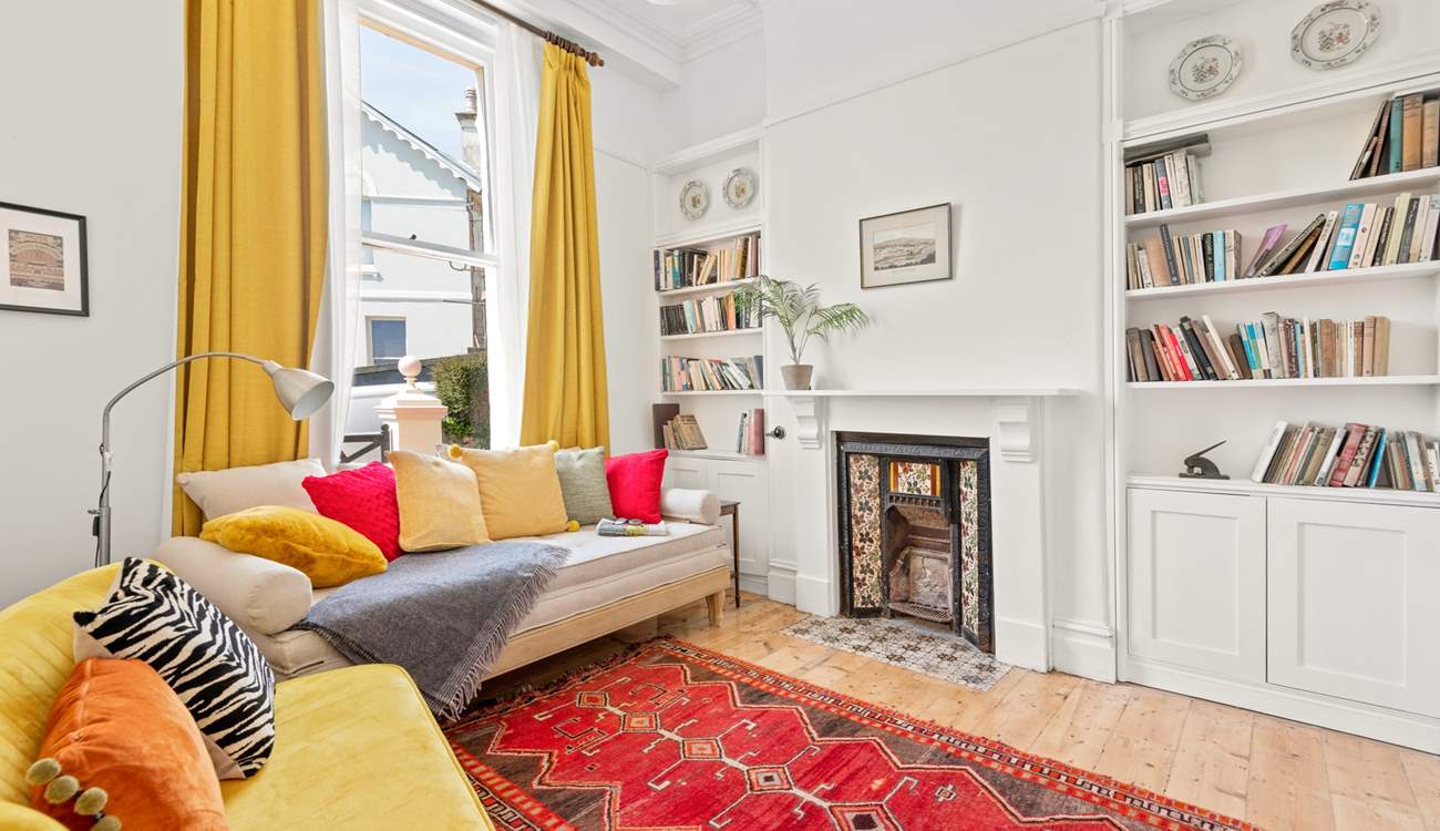 The charming snug, also acts as a mobility friendly bedroom, offering a day bed with access to the ground floor wet-room.