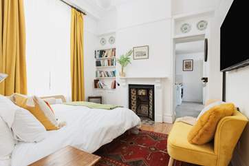 The snug as a mobility friendly bedroom, with access to the wet room.