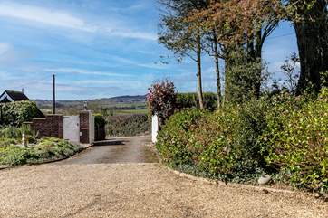 This is the entrance to the property, surrounded by stunning countryside.