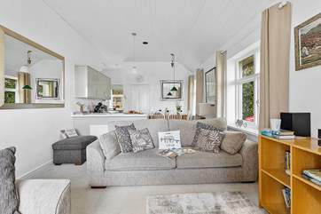 Lavender Lodge has wonderfully neutral interiors.