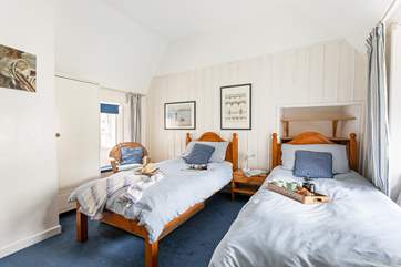 This twin room is suitable for either adults or children.