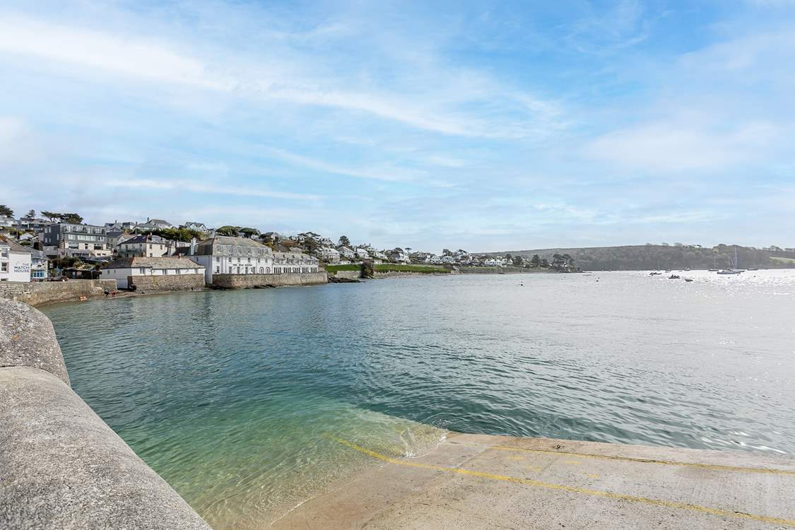 The calm waters of the harbour.