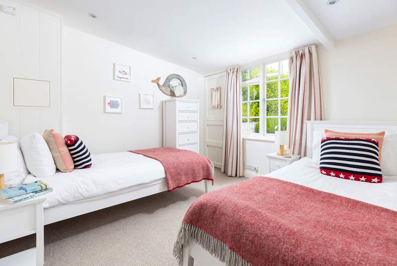 Oh so pretty, the twin bedroom is perfect for either children or adults.