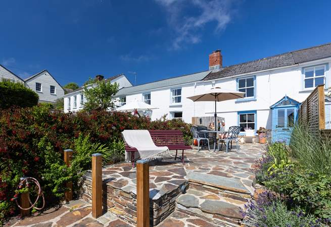 Steps lead up to Little Cottage. 
